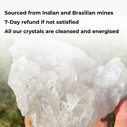 Clear Quartz Cluster - For clarity, cleansing, and calm spaces.