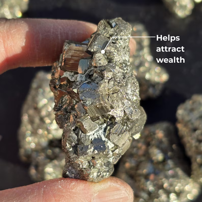 Pyrite Cluster For money energy, confidence, and bold action.