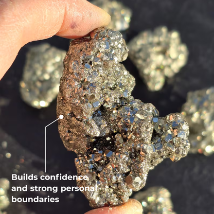 Pyrite Cluster For money energy, confidence, and bold action.