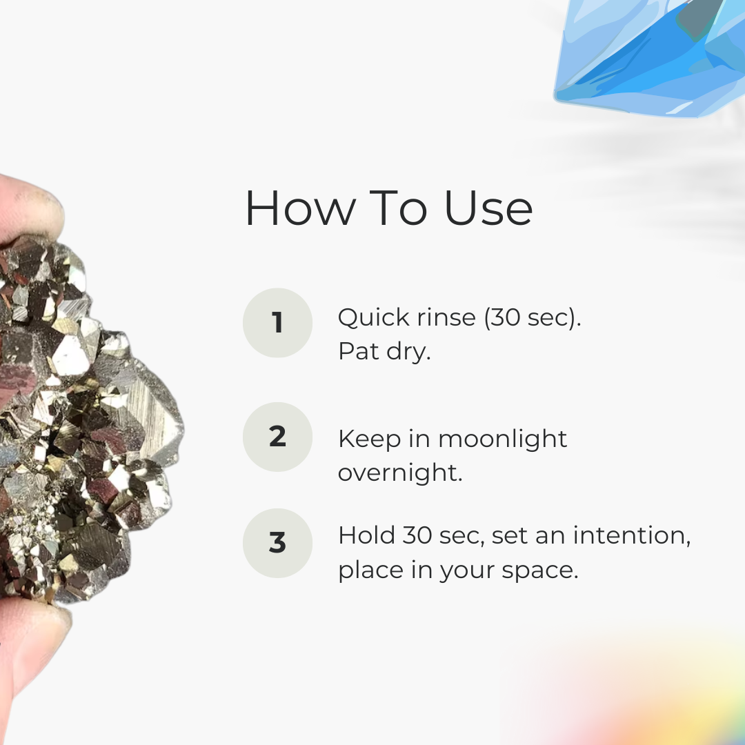 Pyrite Cluster For money energy, confidence, and bold action.