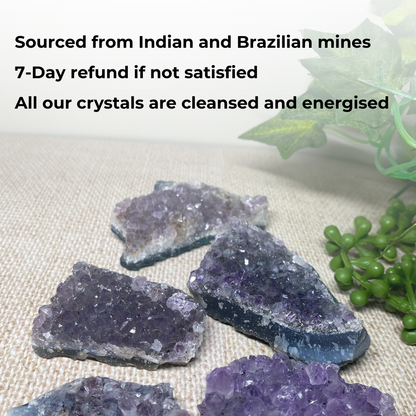 Amethyst Cluster For calm mind, deep sleep vibes, and spiritual protection.